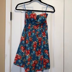 Floral Strapless Summer Dress